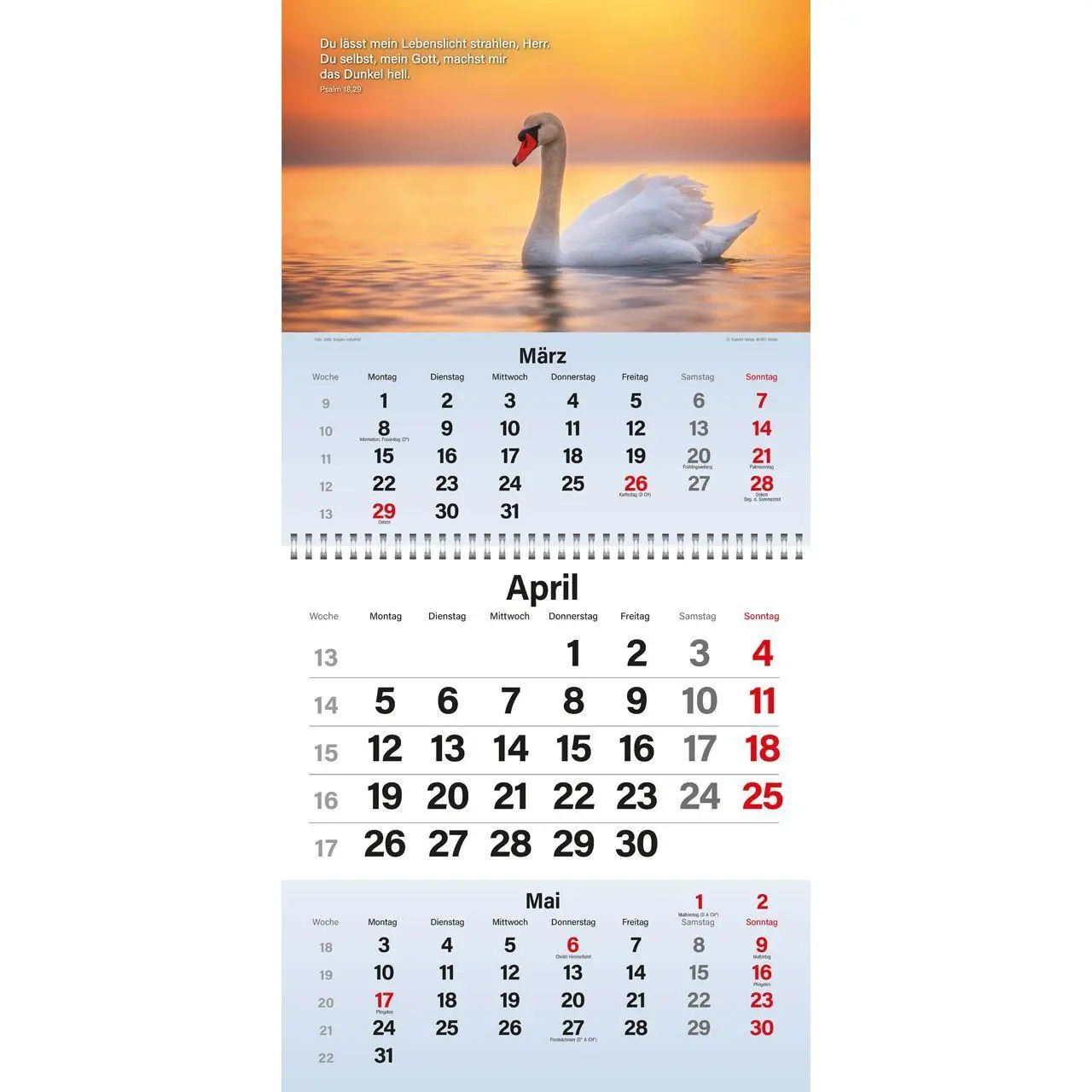 Bild: 9783754829578 | Gott segne meinen Tag 2027 | 3-Monats-Terminer | Kalender | 14 S.