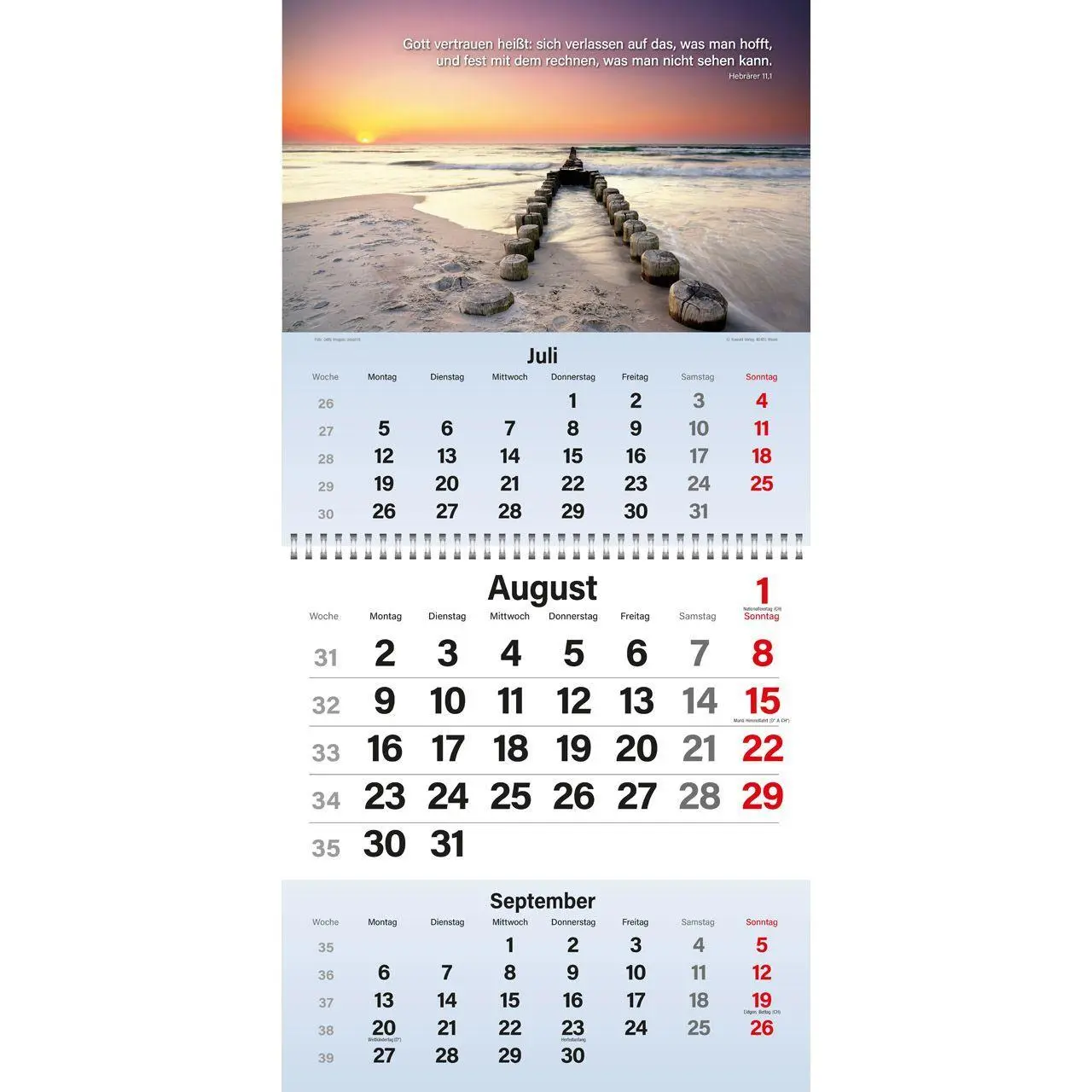 Bild: 9783754829578 | Gott segne meinen Tag 2027 | 3-Monats-Terminer | Kalender | 14 S.