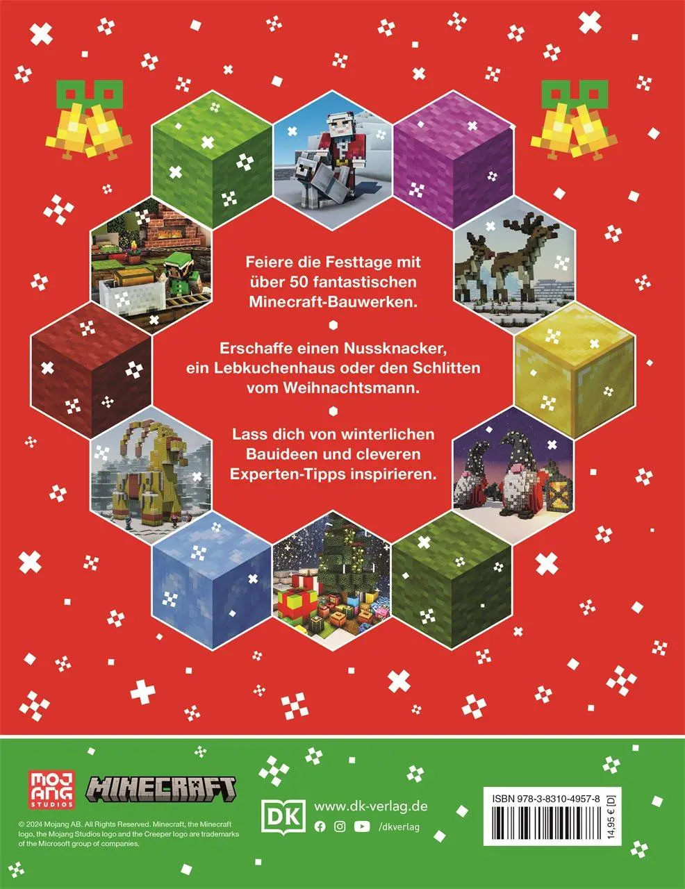 Rückseite: 9783831049578 | Das offizielle Minecraft Winterbuch | DK Verlag | Buch | 96 S. | 2024