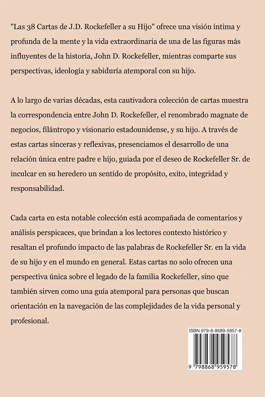 Rückseite: 9798868959578 | Las 38 cartas de J.D. Rockefeller a su hijo | J. D. Rockefeller | Buch