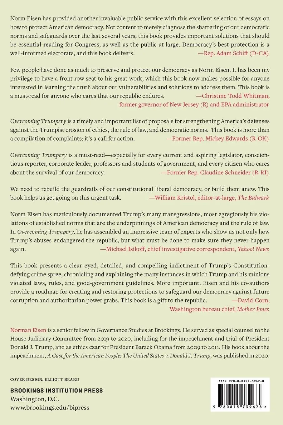 Rückseite: 9780815739678 | Overcoming Trumpery | Norman Eisen | Taschenbuch | Englisch | 2022