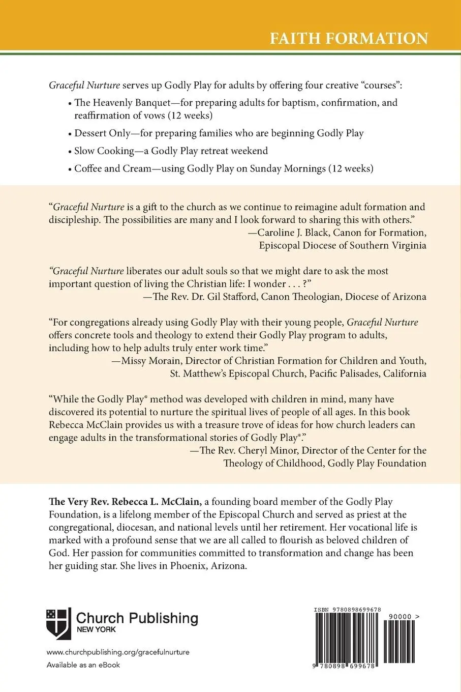 Rückseite: 9780898699678 | Graceful Nurture | Using Godly Play with Adults | Rebecca L McClain