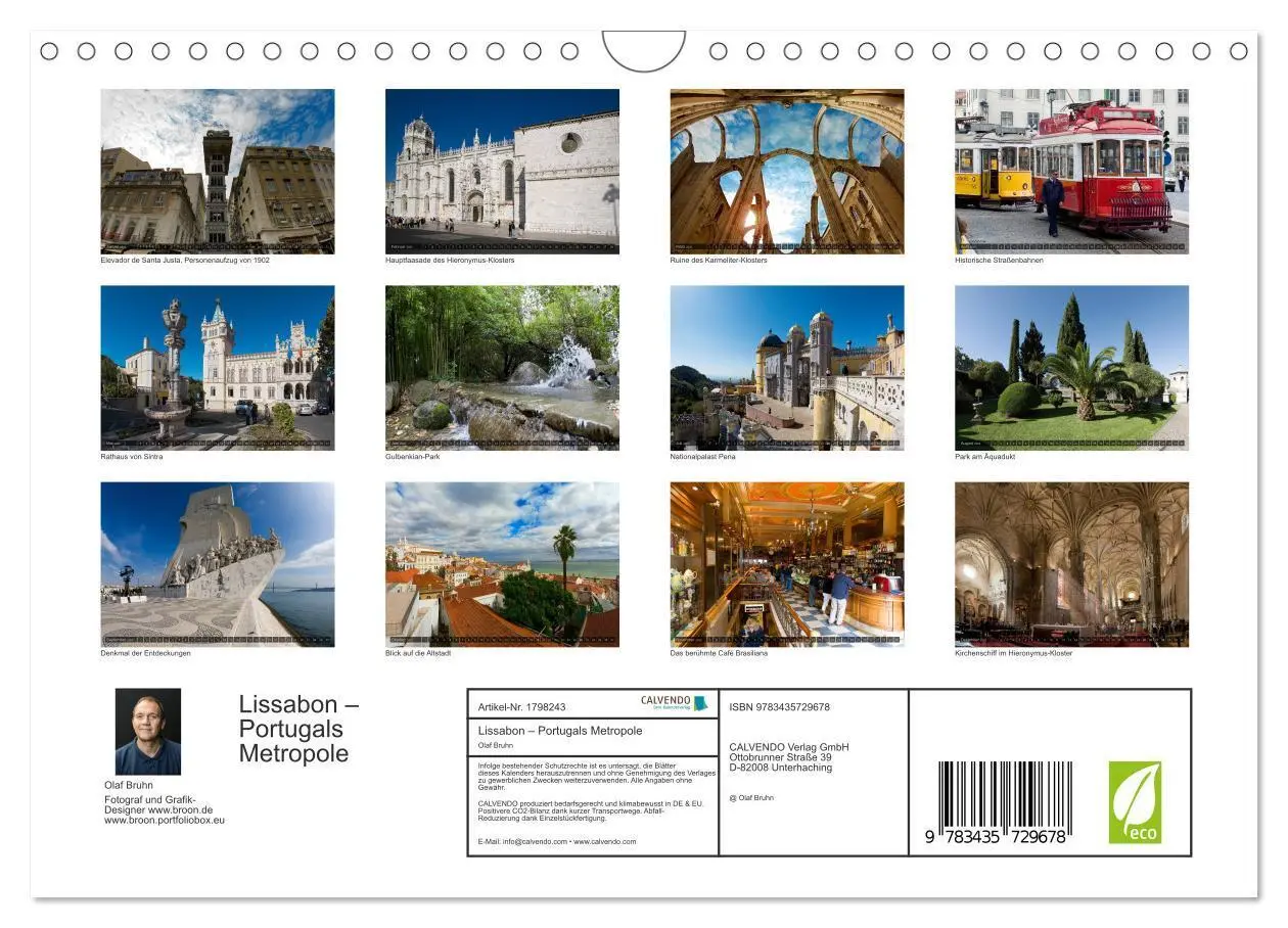 Bild: 9783435729678 | Lissabon - Portugals Metropole (Wandkalender 2025 DIN A4 quer),...