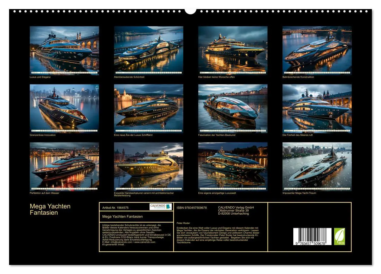 Bild: 9783457509678 | Mega Yachten Fantasien (hochwertiger Premium Wandkalender 2026 DIN...
