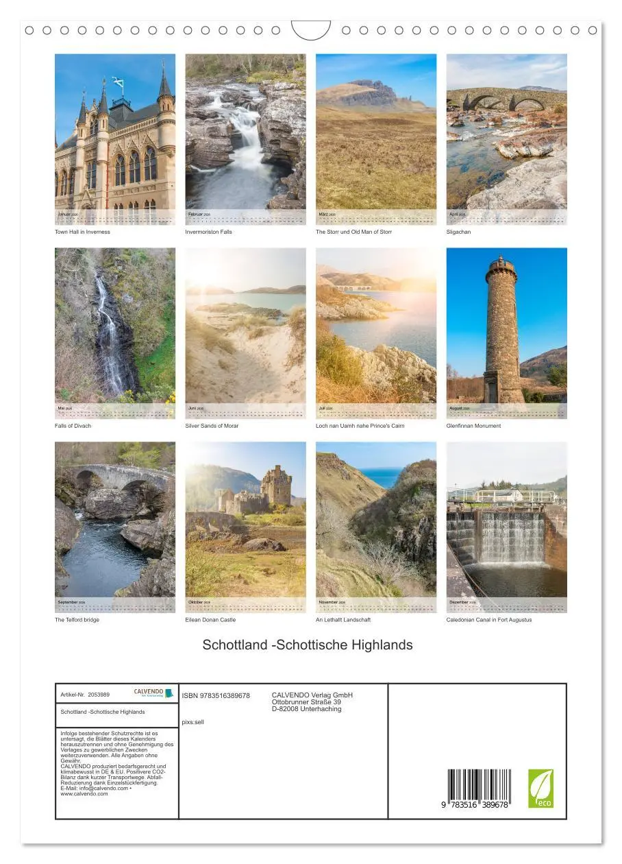 Bild: 9783516389678 | Schottland -Schottische Highlands (Wandkalender 2026 DIN A3 hoch),...