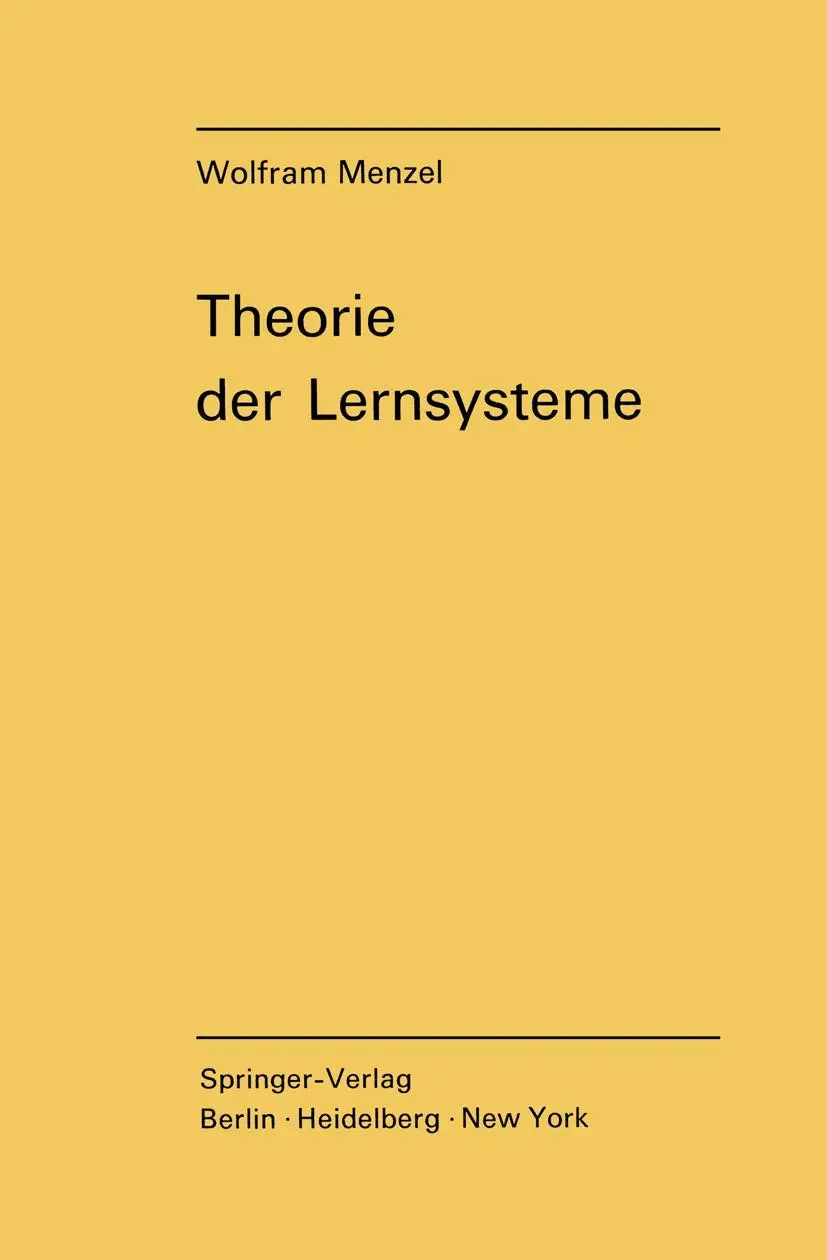 Cover: 9783540049678 | Theorie der Lernsysteme | W. Menzel | Taschenbuch | viii | Deutsch