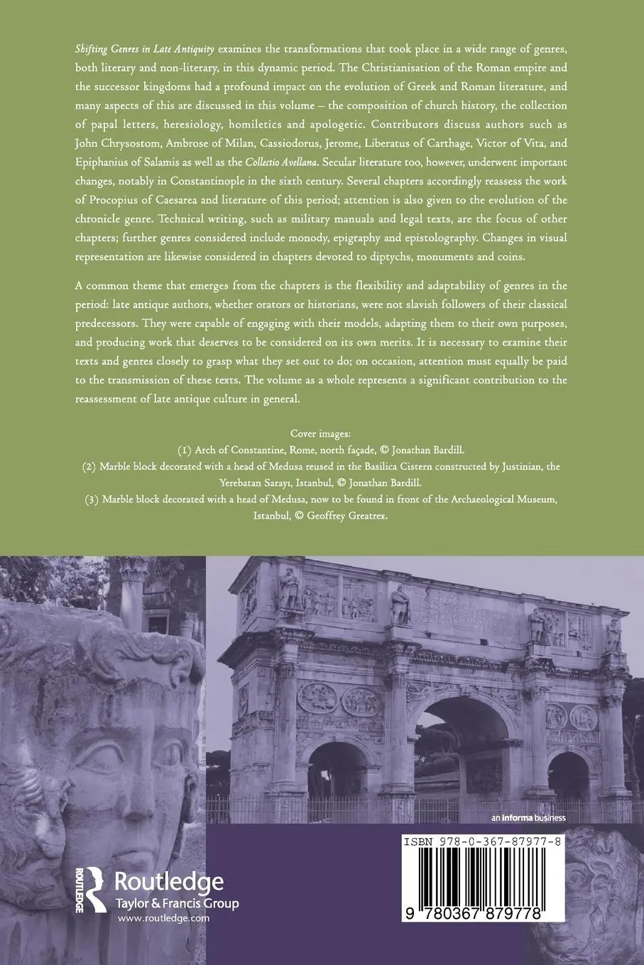 Rückseite: 9780367879778 | Shifting Genres in Late Antiquity | Geoffrey Greatrex (u. a.) | Buch