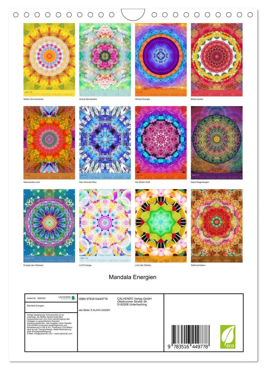 Bild: 9783516449778 | Mandala Energien (Wandkalender 2026 DIN A4 hoch), CALVENDO...
