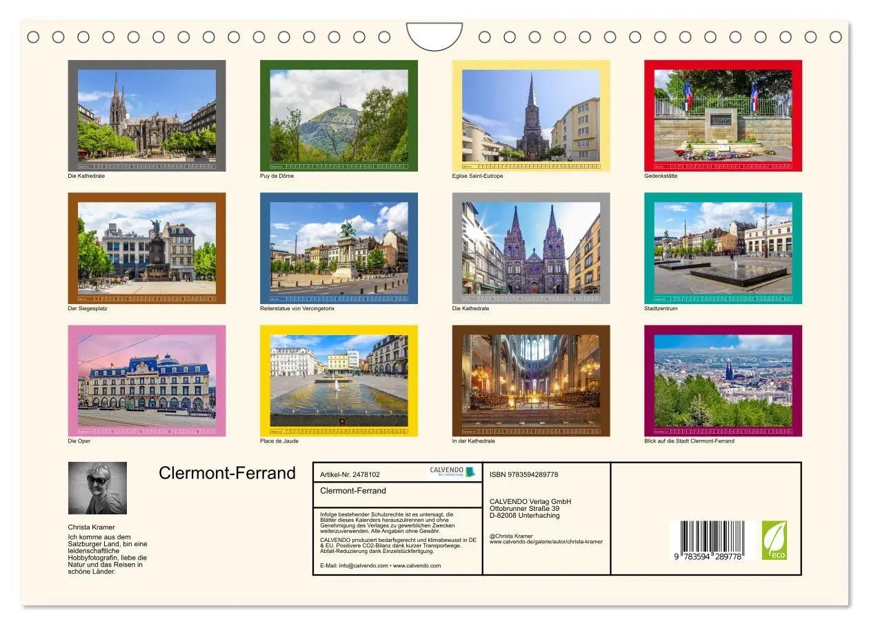 Bild: 9783594289778 | Clermont-Ferrand (Wandkalender 2027 DIN A4 quer), CALVENDO...