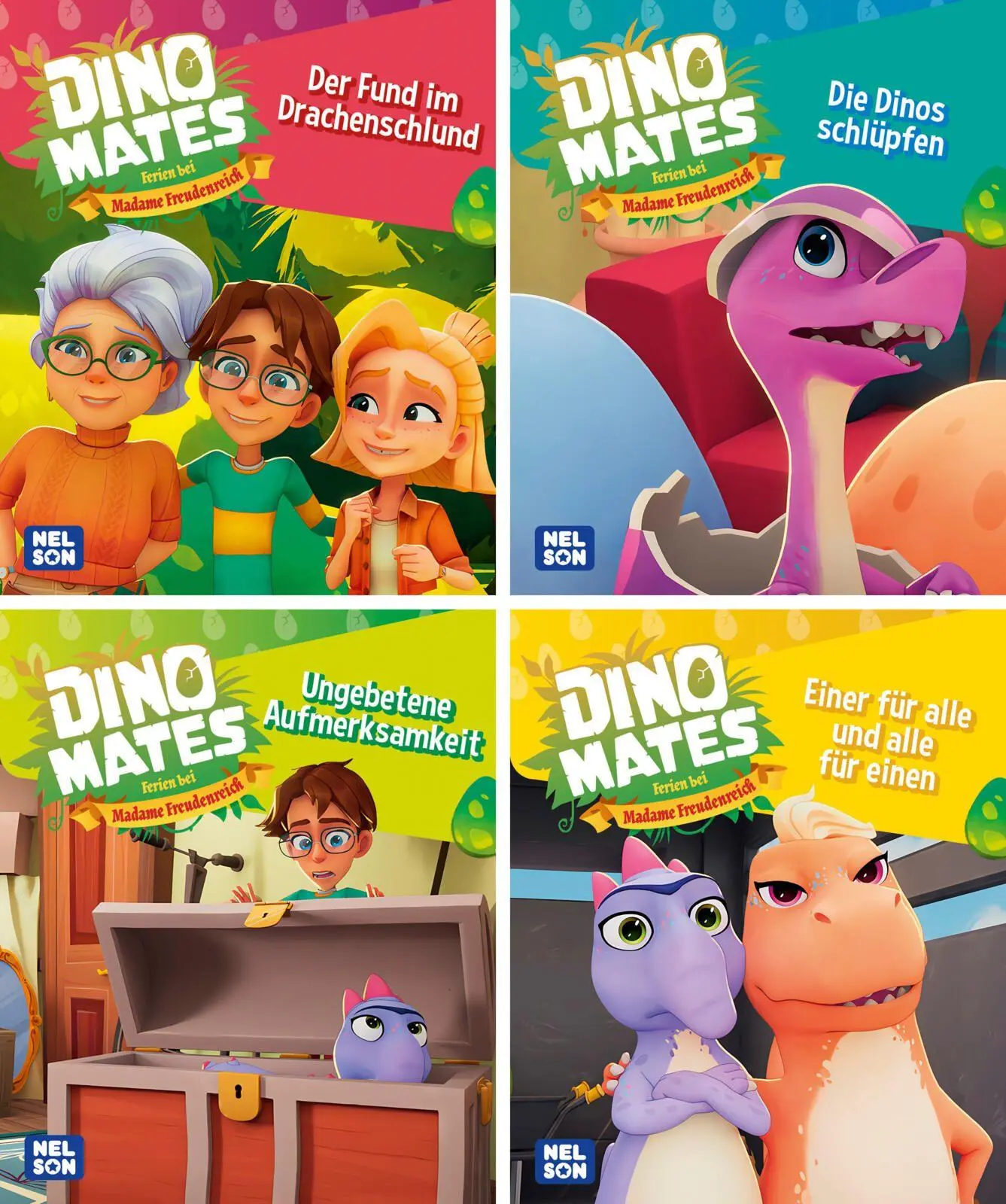 Cover: 9783845129778 | Nelson Mini-Bücher: 4er Dino Mates 1-4 | 4 Mini-Bücher im Set | Buch