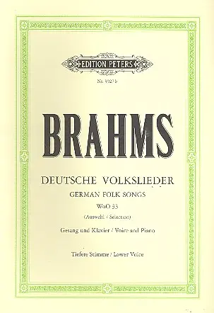 Cover: 9790014019778 | Selection of 20 German Folk Songs | Johannes Brahms | Buch