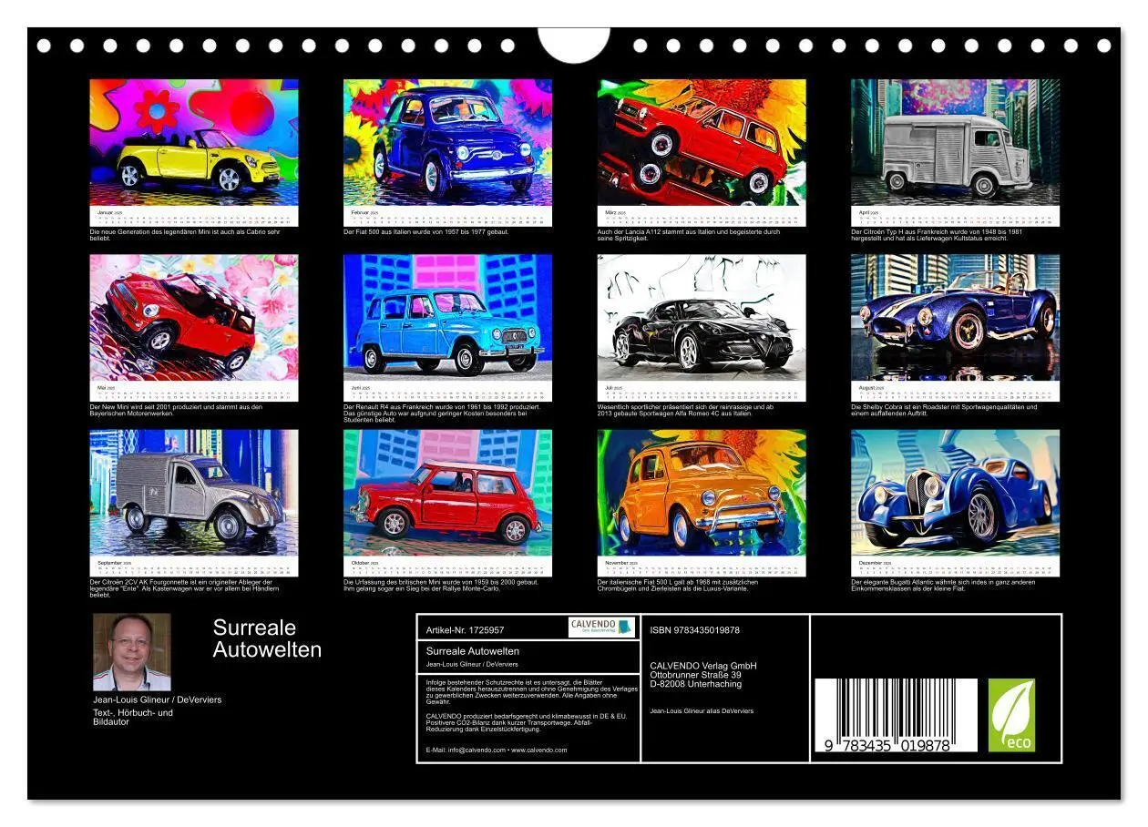 Bild: 9783435019878 | Surreale Autowelten (Wandkalender 2025 DIN A4 quer), CALVENDO...