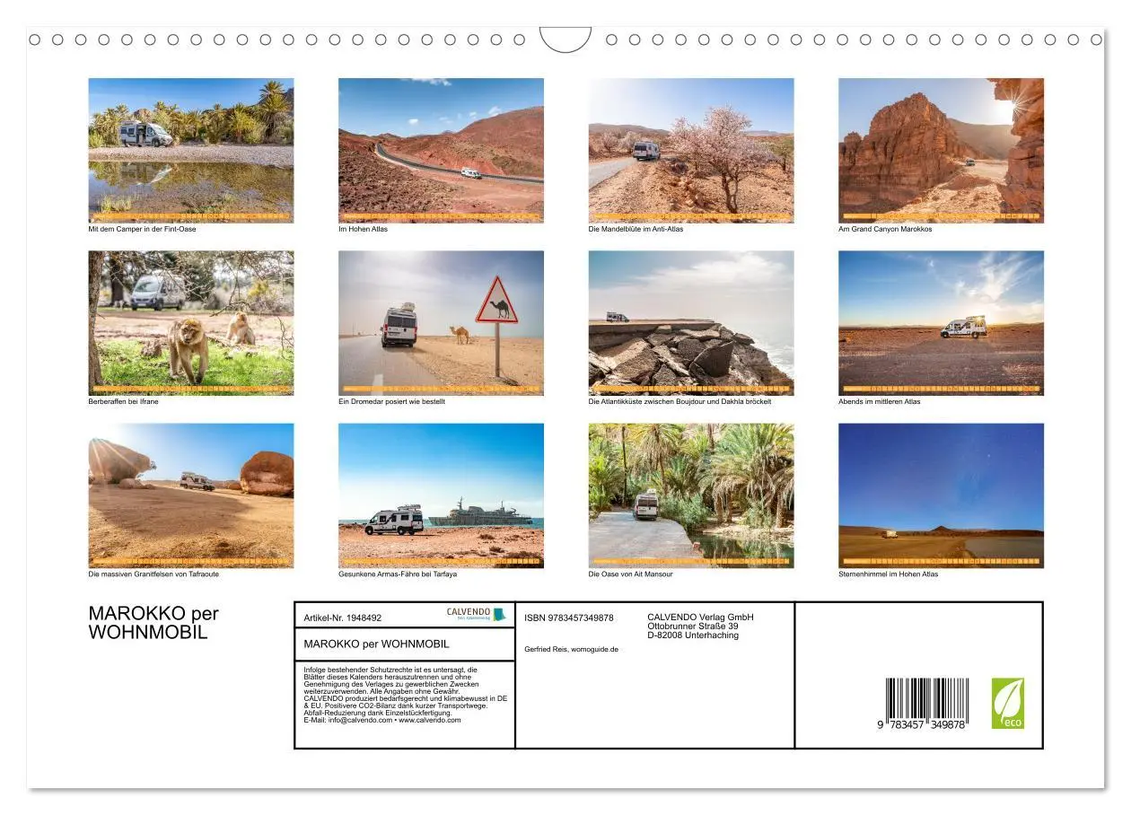 Bild: 9783457349878 | MAROKKO per WOHNMOBIL (Wandkalender 2026 DIN A3 quer), CALVENDO...