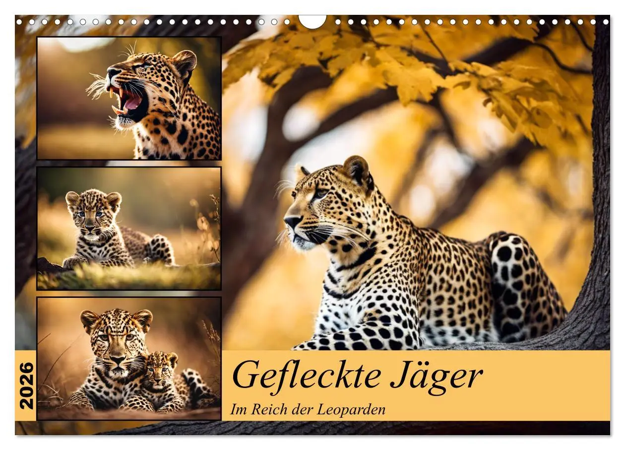 Cover: 9783457419878 | Gefleckte Jäger (Wandkalender 2026 DIN A3 quer), CALVENDO...