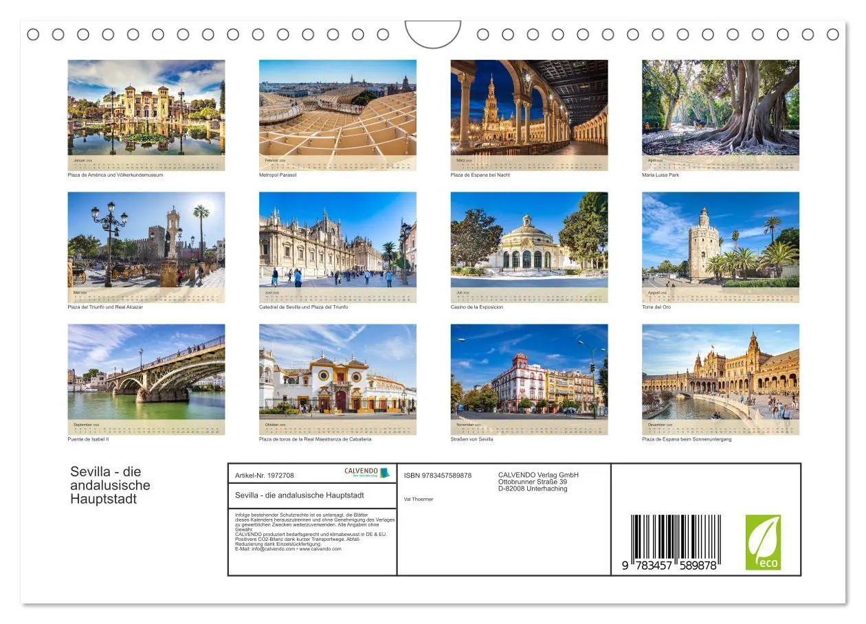 Bild: 9783457589878 | Sevilla - die andalusische Hauptstadt (Wandkalender 2026 DIN A4...