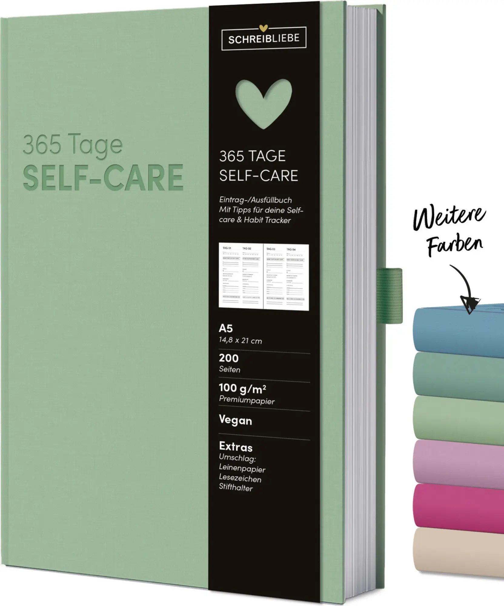 Cover: 9783731889878 | Self-care Tagebuch Mint | Verlag Korsch | Buch | 200 S. | Deutsch
