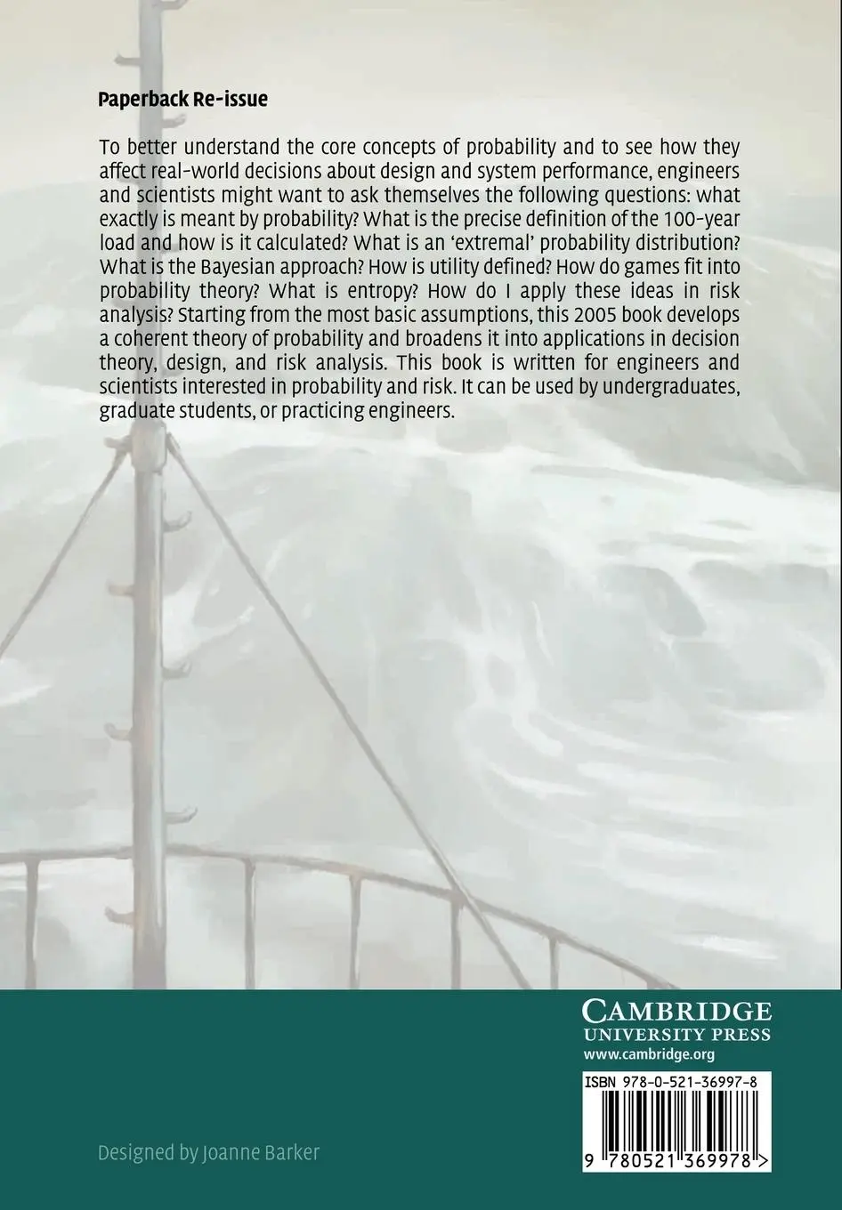 Rückseite: 9780521369978 | Decisions Under Uncertainty | Ian Jordaan | Taschenbuch | Englisch