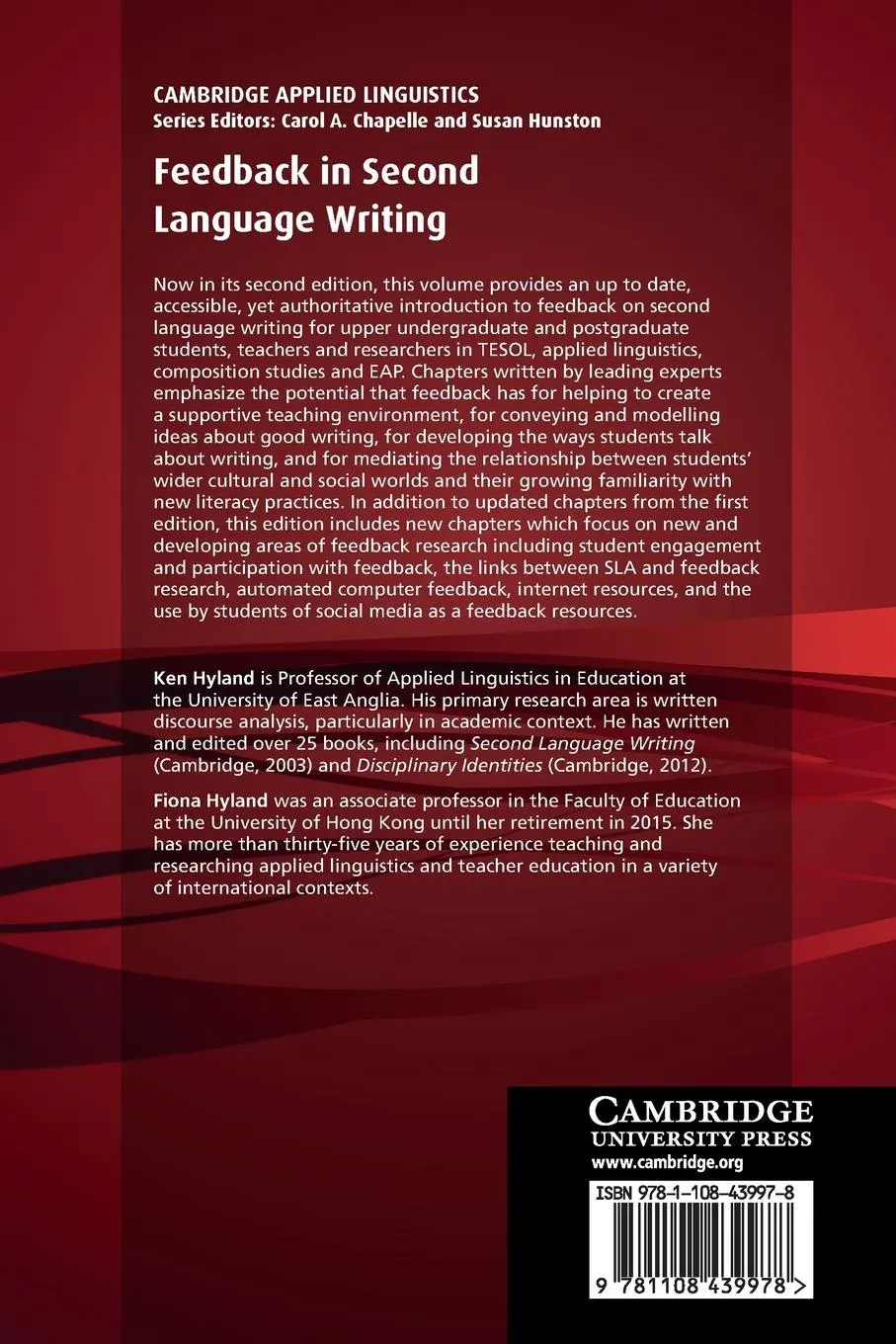 Rückseite: 9781108439978 | Feedback in Second Language Writing | Ken Hyland (u. a.) | Taschenbuch
