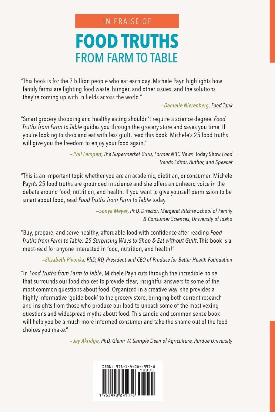 Rückseite: 9781440849978 | Food Truths from Farm to Table | Michele Payn | Taschenbuch | Englisch