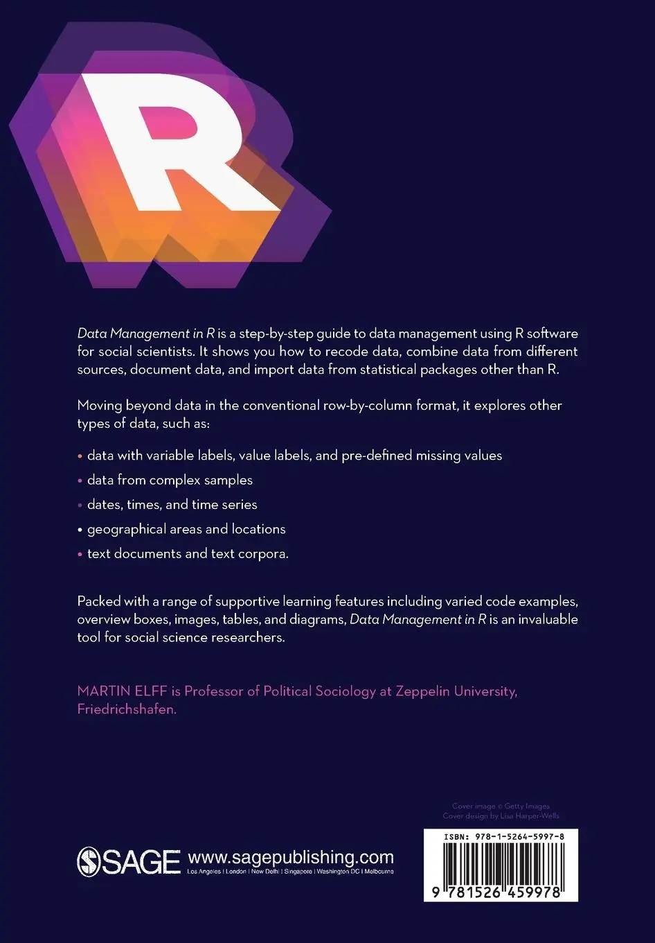 Rückseite: 9781526459978 | Data Management in R | A Guide for Social Scientists | Martin Elff