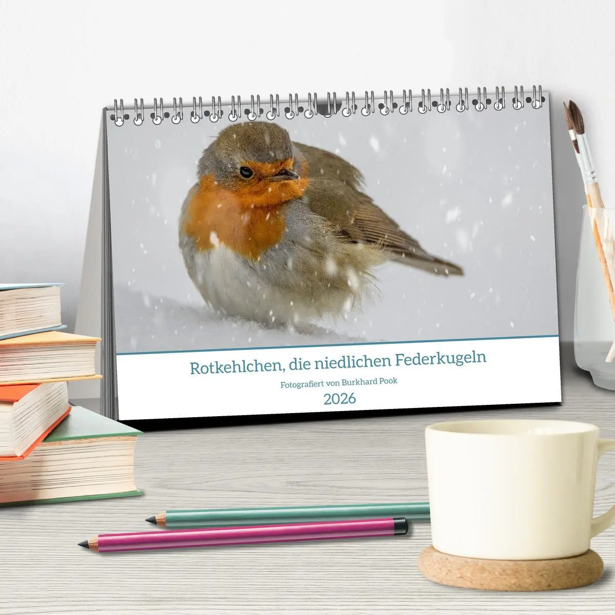 Bild: 9783457269978 | Rotkehlchen, die niedlichen Federkugeln (Tischkalender 2026 DIN A5...