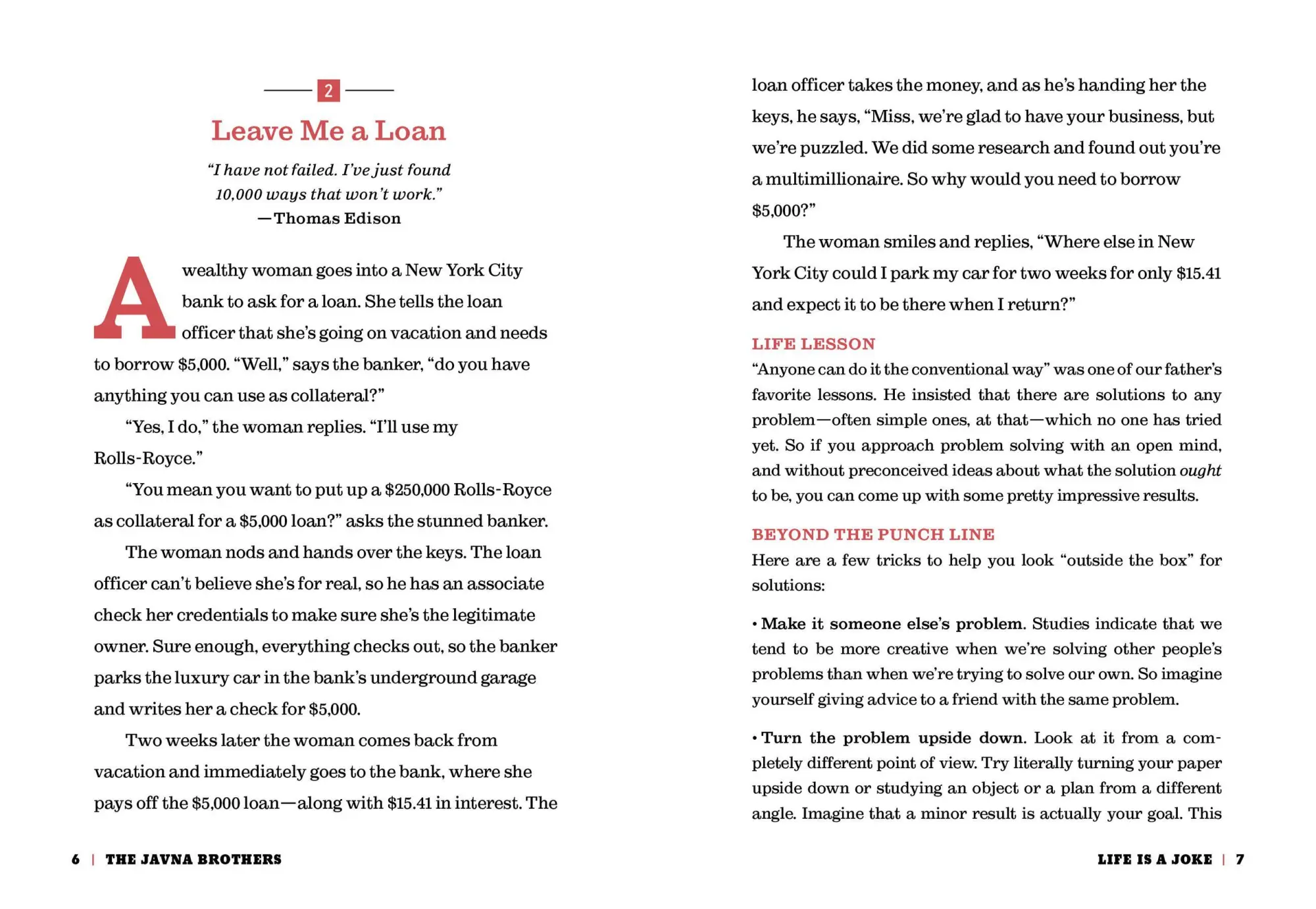 Bild: 9781523500079 | Life Is a Joke | 100 Life Lessons (with Punch Lines) | Brothers | Buch