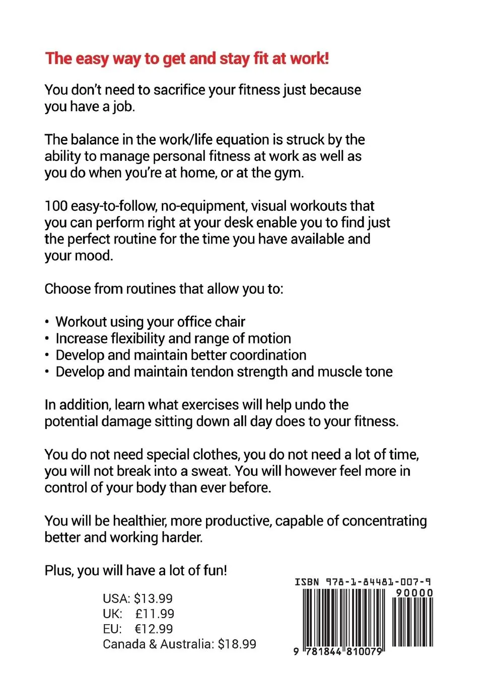 Rückseite: 9781844810079 | 100 Office Workouts | N. Rey | Taschenbuch | Kartoniert / Broschiert