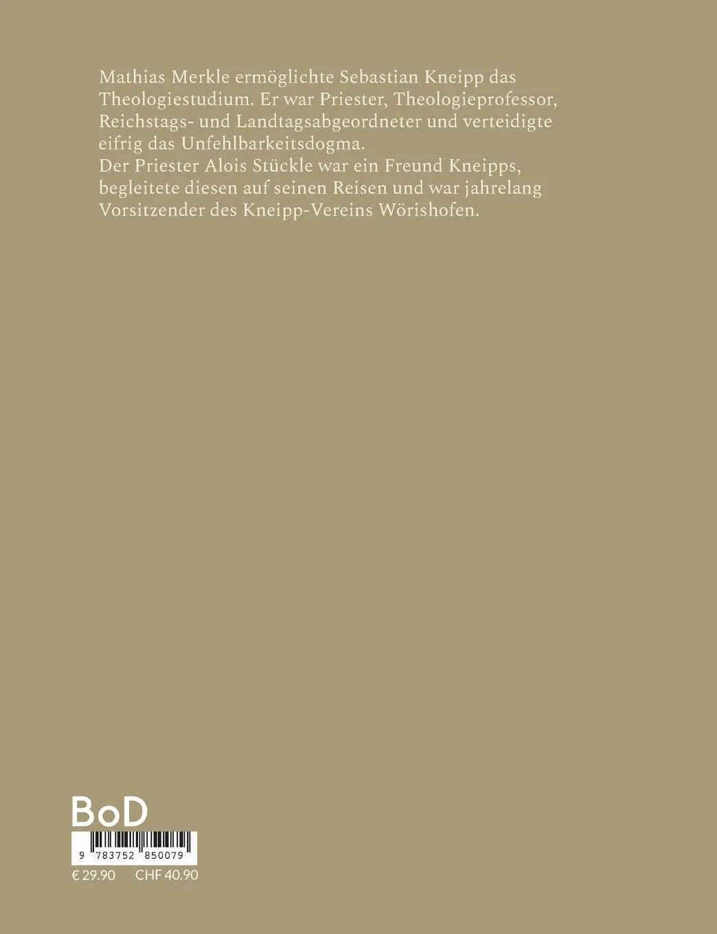 Rückseite: 9783752850079 | Mathias Merkle und Alois Stückle | Alois Epple (u. a.) | Taschenbuch