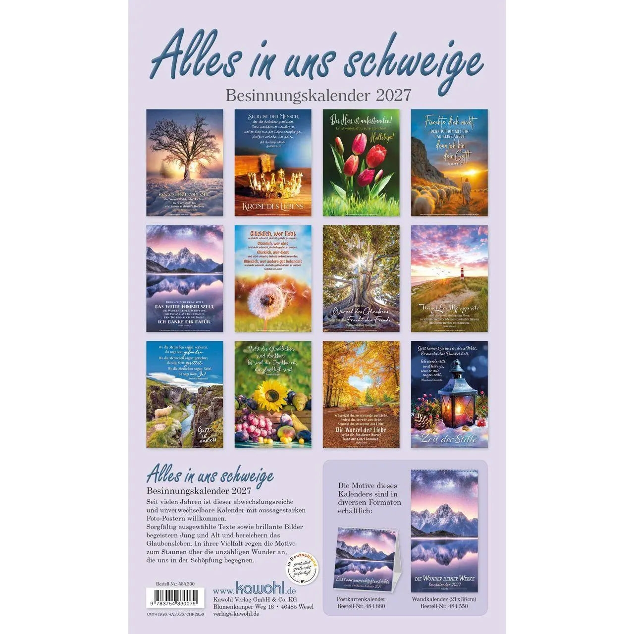 Bild: 9783754830079 | Alles in uns schweige 2027 | Besinnungskalender | Kalender | 14 S.