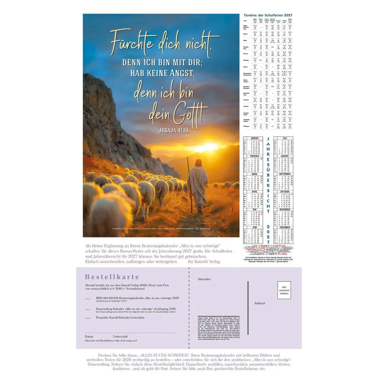 Bild: 9783754830079 | Alles in uns schweige 2027 | Besinnungskalender | Kalender | 14 S.