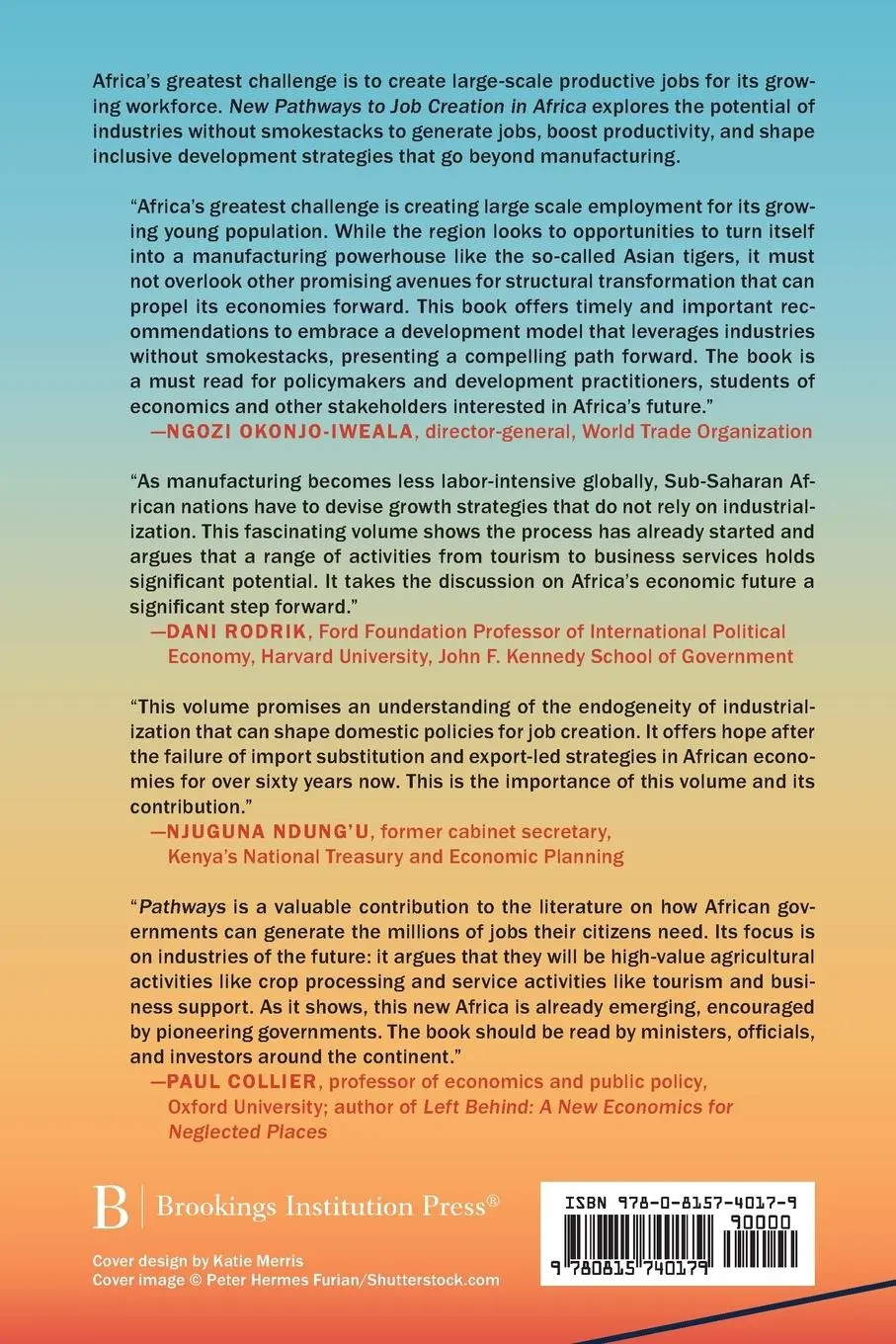 Rückseite: 9780815740179 | New Pathways to Job Creation and Development in Africa | Taschenbuch