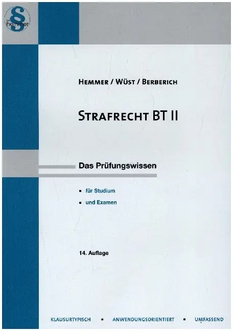 Cover: 9783968380179 | Strafrecht BT II | Karl-Edmund Hemmer (u. a.) | Buch | VII | Deutsch