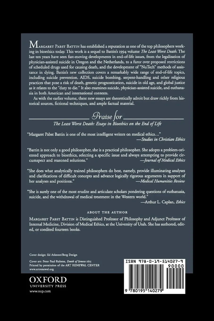 Rückseite: 9780195140279 | Ending Life | Ethics and the Way We Die | Margaret Pabst Battin | Buch