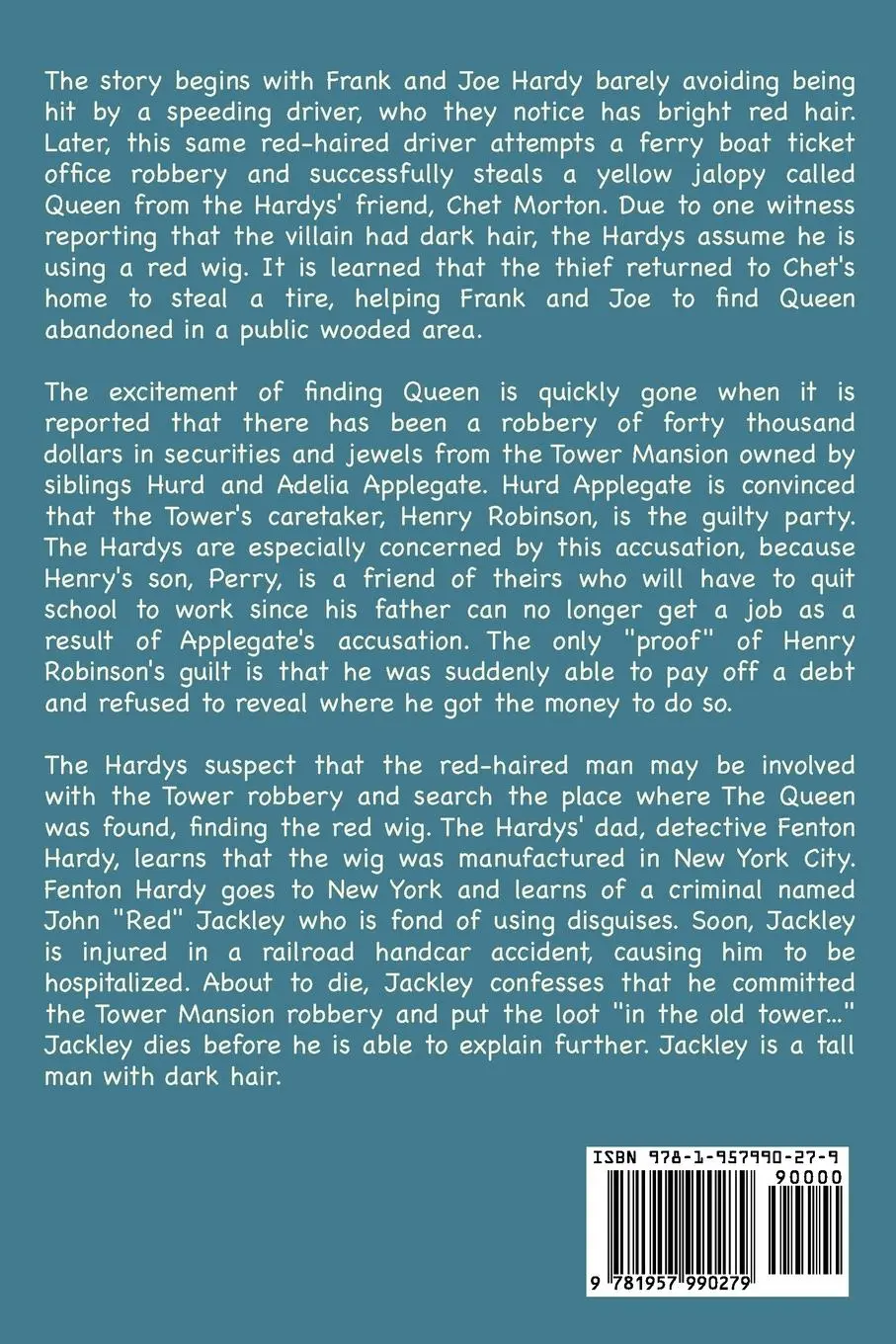 Rückseite: 9781957990279 | The Hardy Boys | The Tower Treasure (Book 1) | Franklin W. Dixon