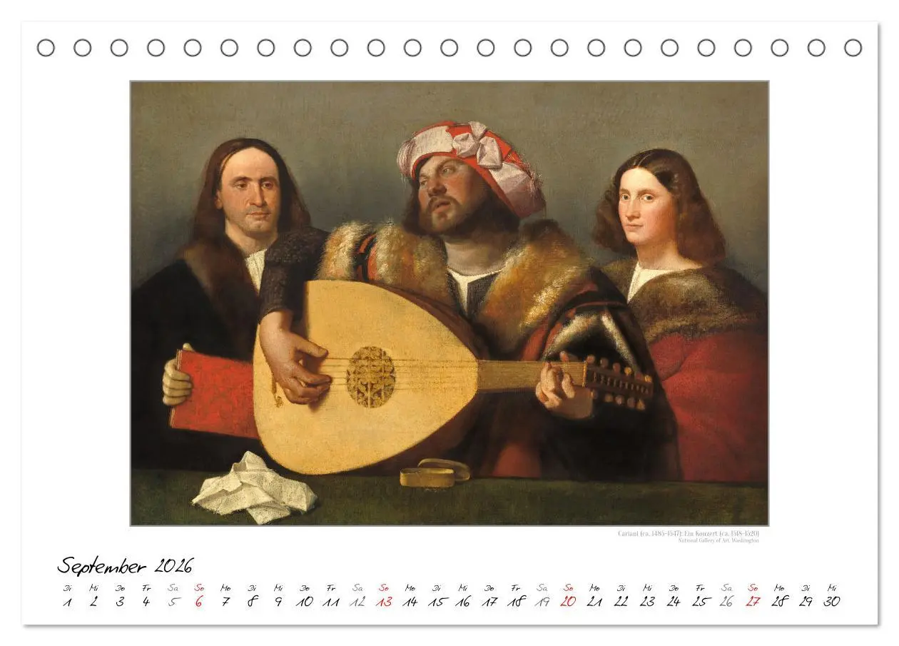 Bild: 9783457290279 | KlangFarben - Musik im Bild Kunstkalender (Tischkalender 2026 DIN...