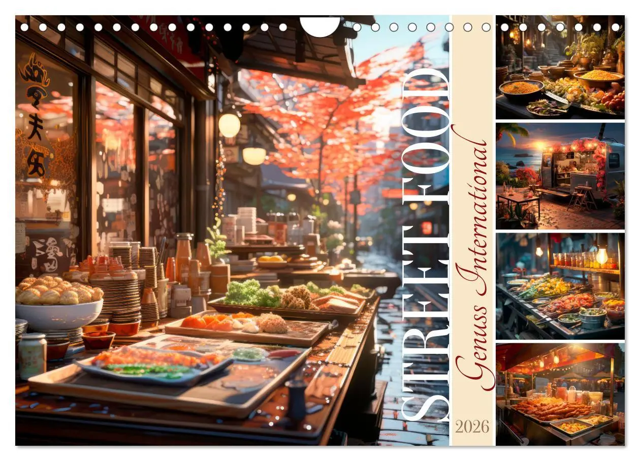 Cover: 9783457360279 | STREET FOOD Genuss International (Wandkalender 2026 DIN A4 quer),...