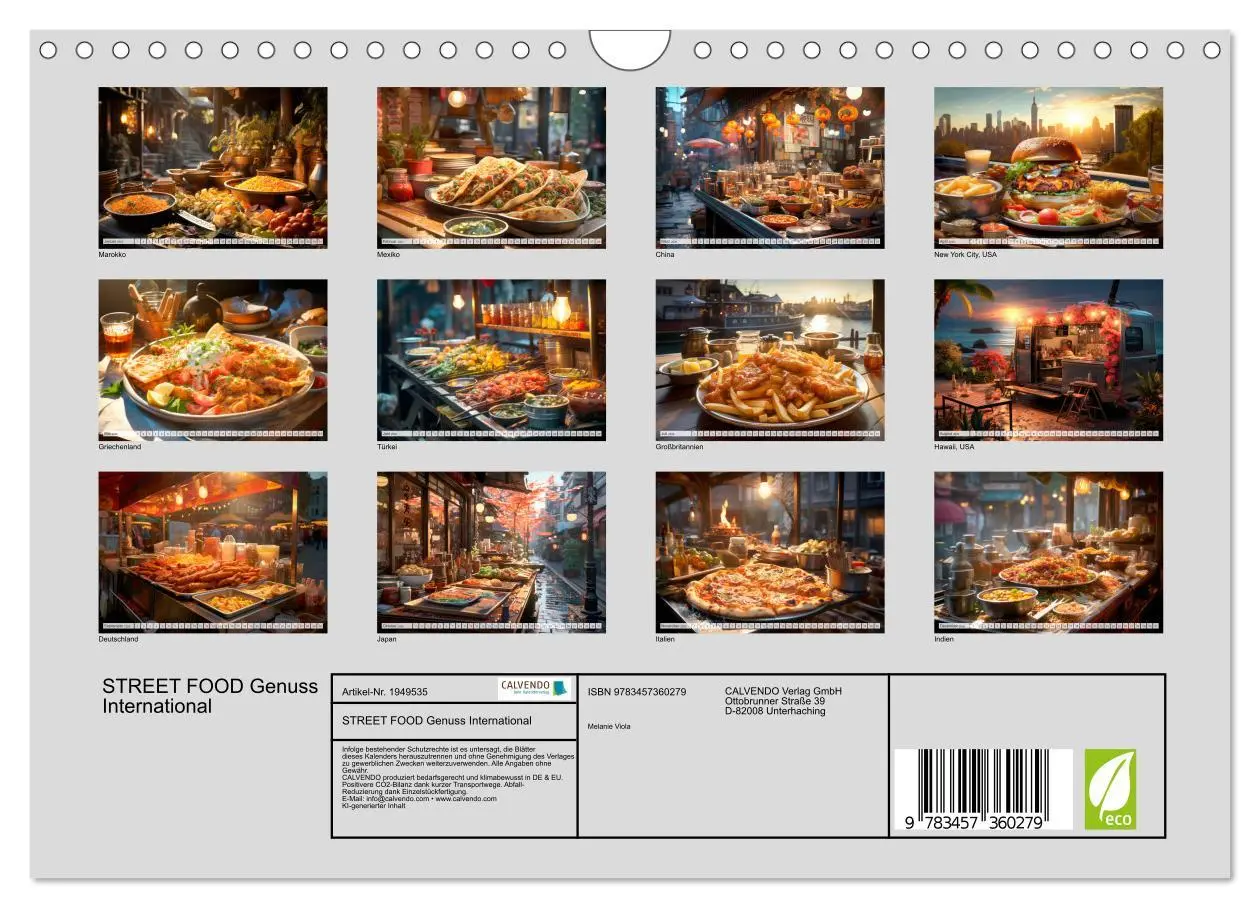 Bild: 9783457360279 | STREET FOOD Genuss International (Wandkalender 2026 DIN A4 quer),...