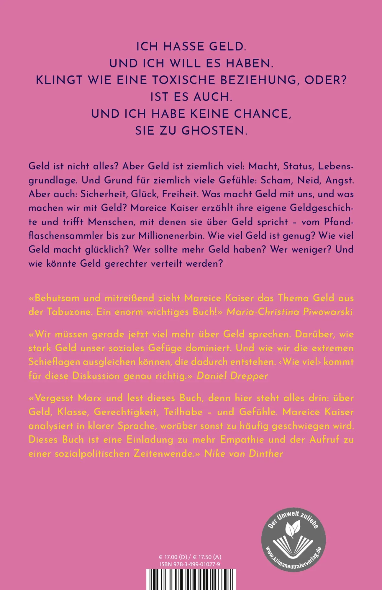 Rückseite: 9783499010279 | Wie viel | Was wir mit Geld machen und was Geld mit uns macht | Kaiser