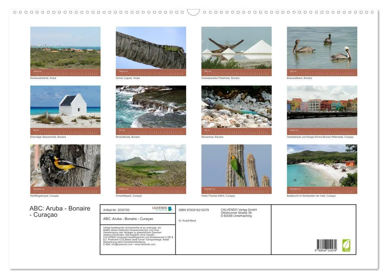 Bild: 9783516210279 | ABC: Aruba - Bonaire - Curaçao (Wandkalender 2026 DIN A2 quer),...