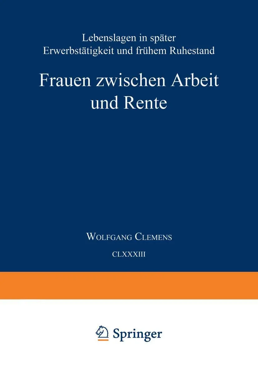Cover: 9783531130279 | Frauen zwischen Arbeit und Rente | Wolfgang Clemens | Taschenbuch