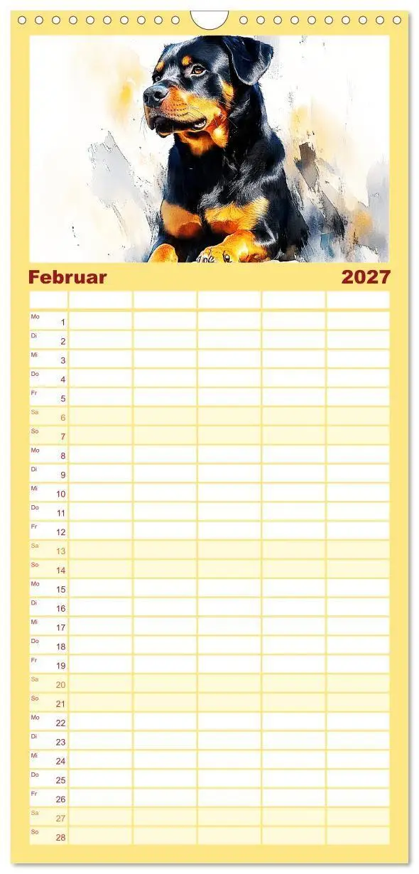 Bild: 9783594290279 | Familienplaner 2027 - Kraftvolle Rottweiler. Stattliche...