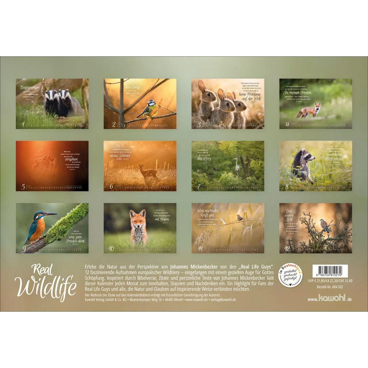 Bild: 9783754810279 | Real Wildlife 2027 | Kalender | 14 S. | Deutsch | 2027