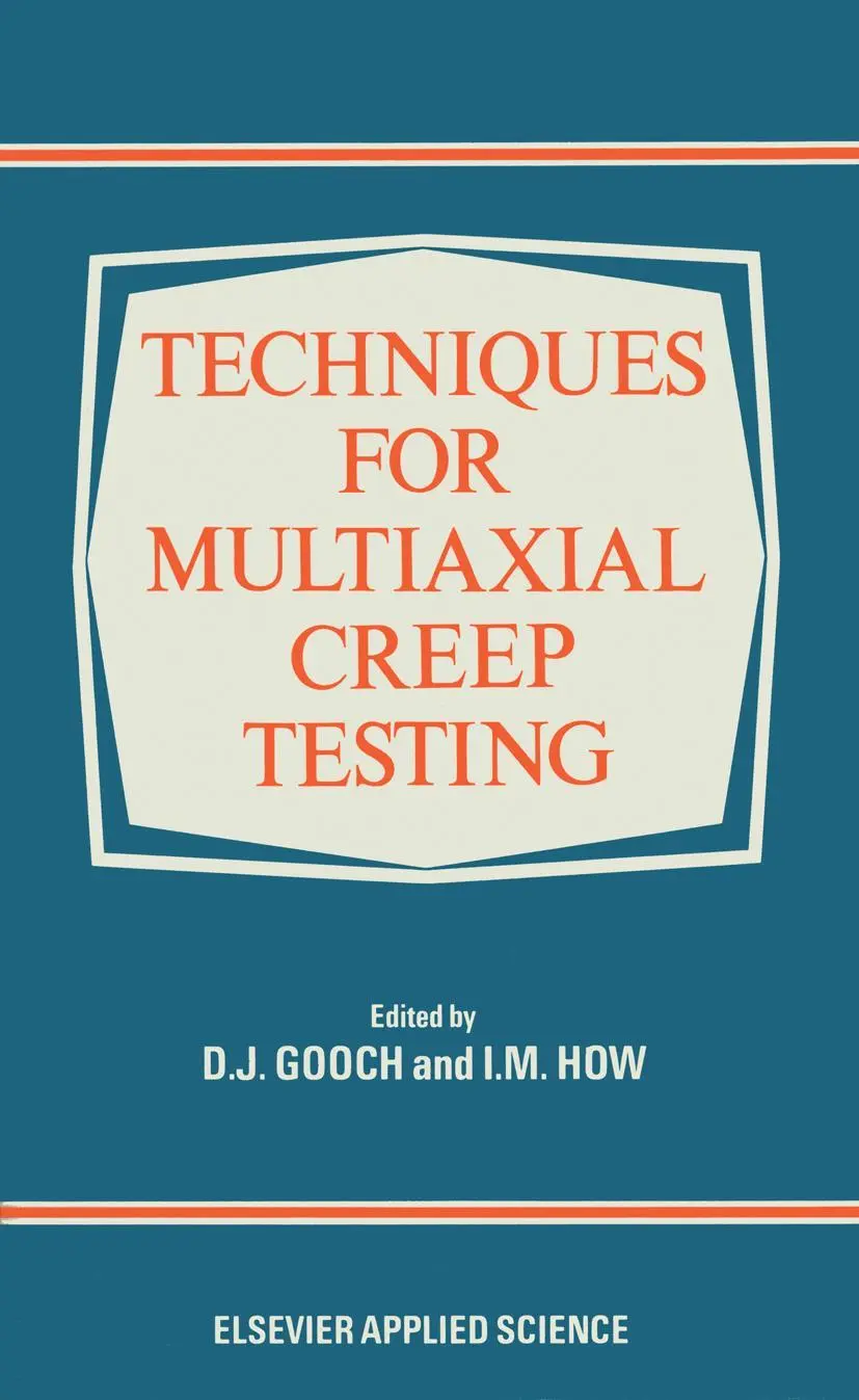Cover: 9789401080279 | Techniques for Multiaxial Creep Testing | D. J. Gooch | Taschenbuch