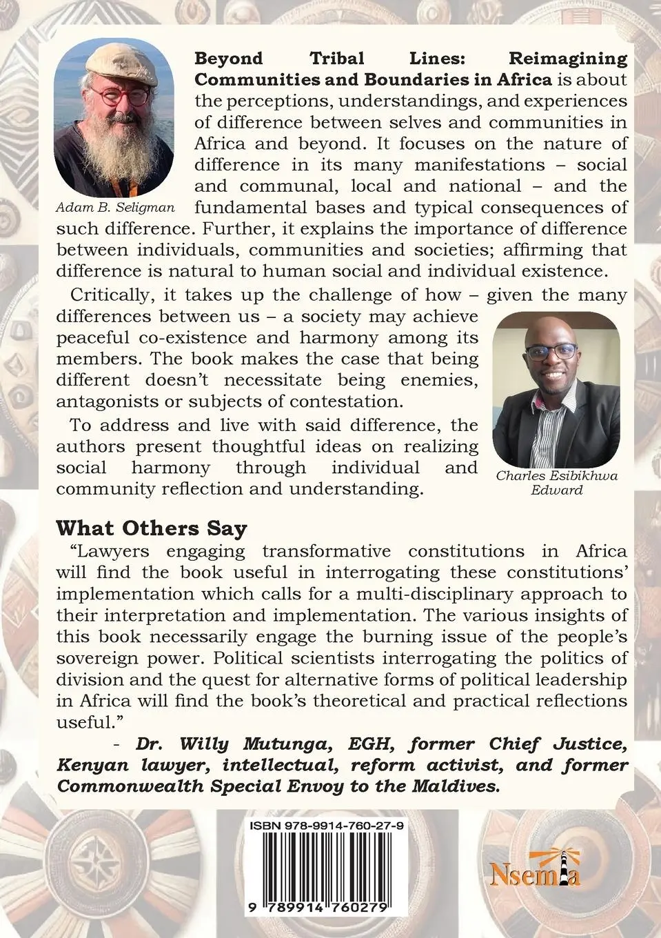 Rückseite: 9789914760279 | Beyond Tribal Lines | Reimagining Communities and Boundaries in Africa