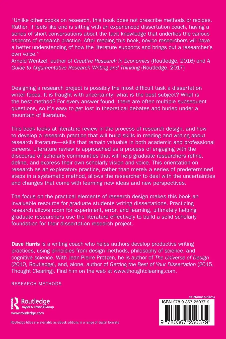 Rückseite: 9780367250379 | Literature Review and Research Design | Dave Harris | Taschenbuch