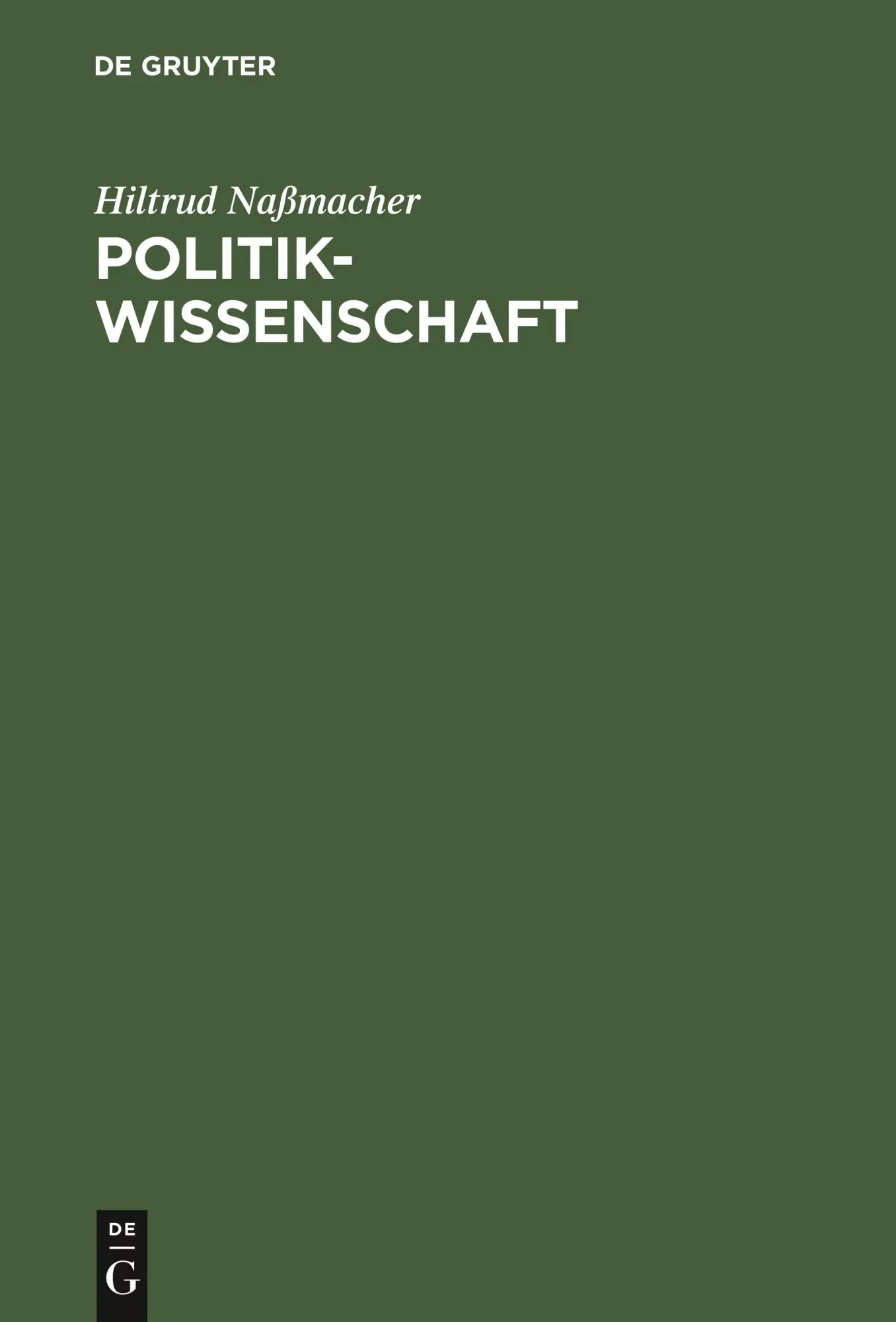 Cover: 9783486200379 | Politikwissenschaft | Hiltrud Naßmacher | Buch | Deutsch | 2004
