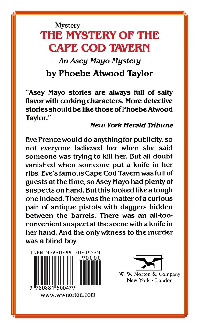 Rückseite: 9780881500479 | The Mystery of the Cape Cod Tavern | An Asey Mayo Mystery | Taylor