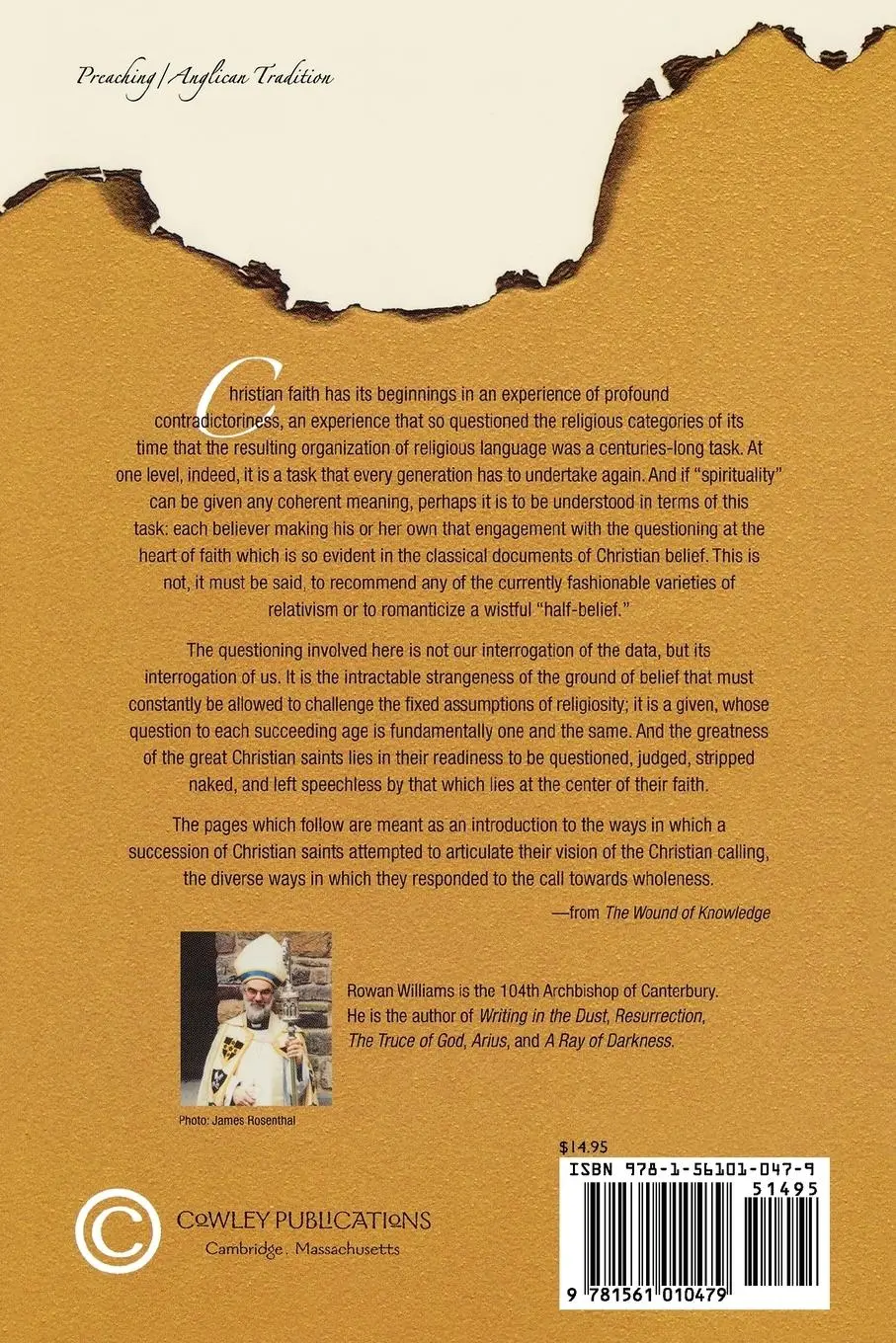 Rückseite: 9781561010479 | Wound of Knowledge | Rowan Williams | Taschenbuch | Englisch | 2003
