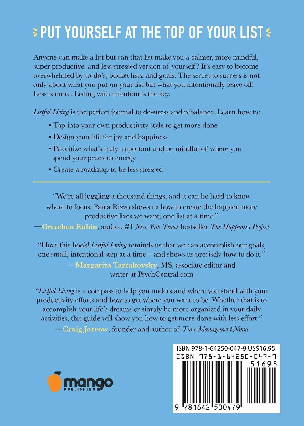 Rückseite: 9781642500479 | Listful Living | A List-Making Journey to a Less Stressed You | Rizzo