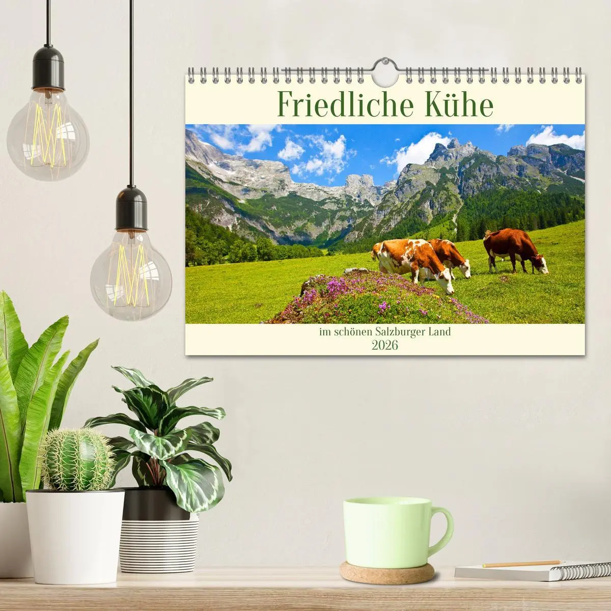 Bild: 9783457270479 | Friedliche Kühe (Wandkalender 2026 DIN A4 quer), CALVENDO...